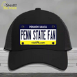 Penn State Fan Novelty License Plate Hat Mesh / Black