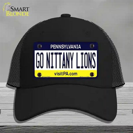 Go Nittany Lions Novelty License Plate Hat Mesh / Black