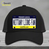 Nittany Lions Fan Novelty License Plate Hat Mesh / Black