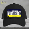 Pittsburgh Fan Novelty License Plate Hat Mesh / Black