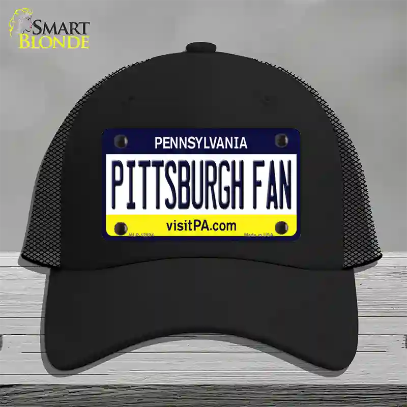 Pittsburgh Fan Novelty License Plate Hat Mesh / Black