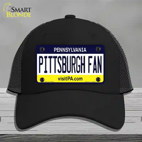 Pittsburgh Fan Novelty License Plate Hat Mesh / Black