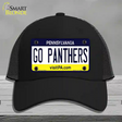 Go Panthers Novelty License Plate Hat Mesh / Black