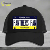 Panthers Fan Novelty License Plate Hat Mesh / Black