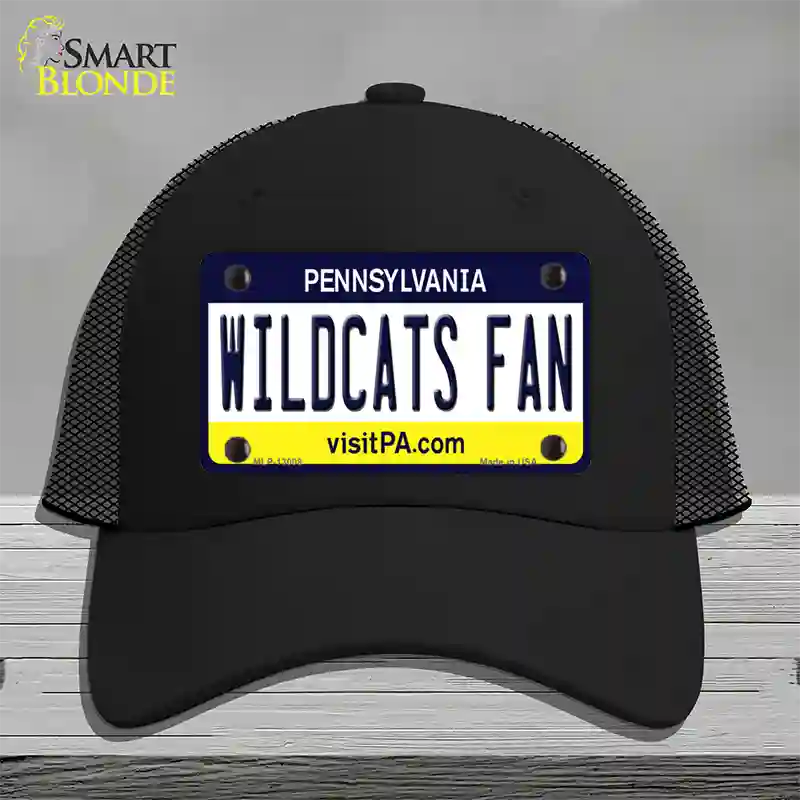 Wildcats Fan Pennsylvania Novelty License Plate Hat Mesh / Black