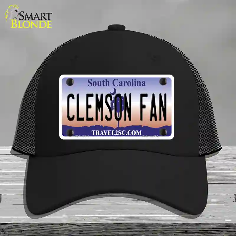 Clemson Fan Novelty License Plate Hat Mesh / Black