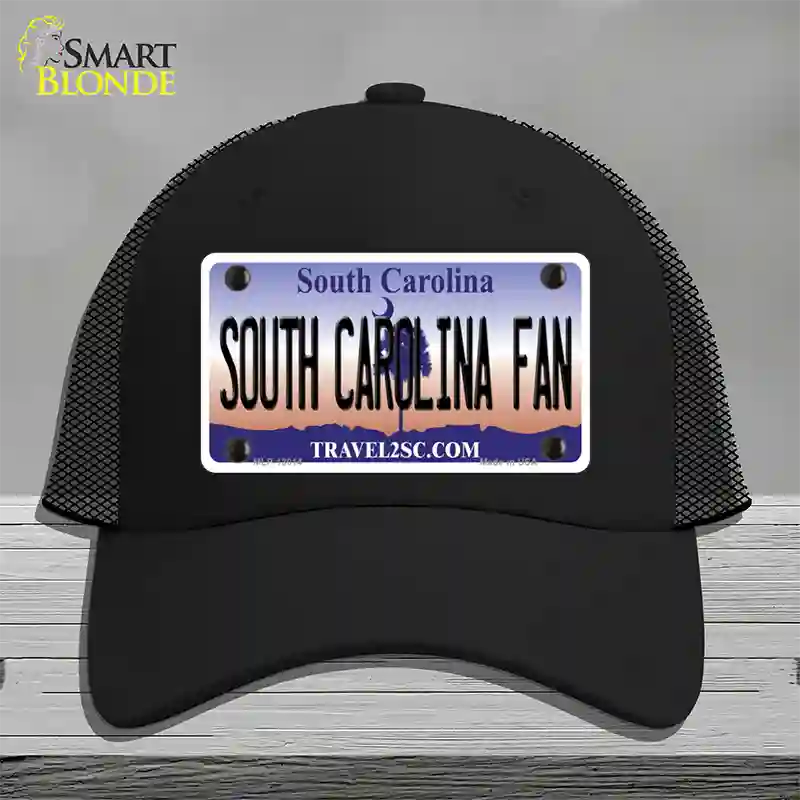 South Carolina Fan Novelty License Plate Hat Mesh / Black