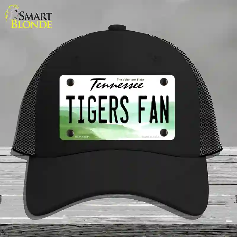 Tennessee Plate Tigers Fan Novelty License Plate Hat Mesh / Black