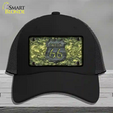 Route 66 Camouflage Novelty License Plate Hat Mesh / Black