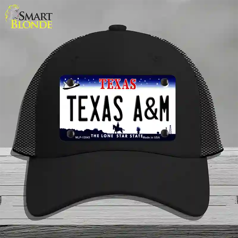 Texas A&M Novelty License Plate Hat Mesh / Black