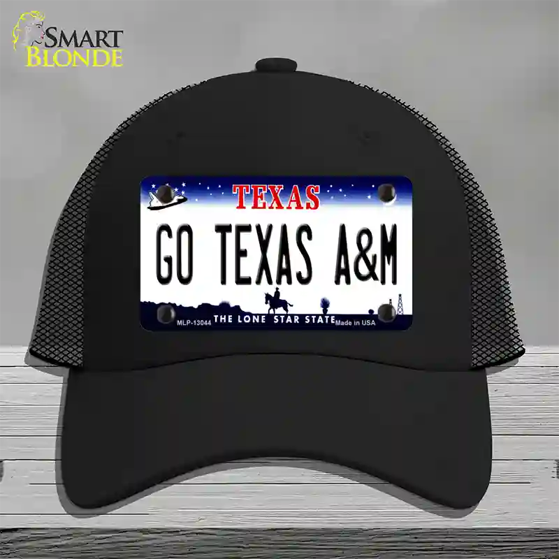 Go Texas A&M Novelty License Plate Hat Mesh / Black