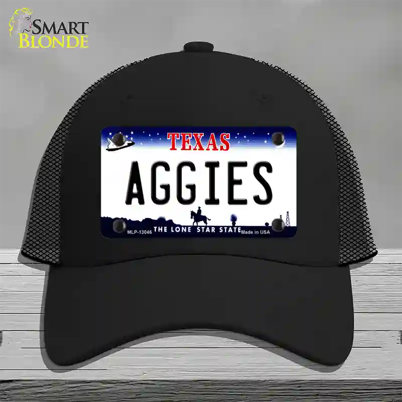 Aggies Texas Novelty License Plate Hat Mesh / Black