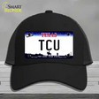 TCU Novelty License Plate Hat Mesh / Black