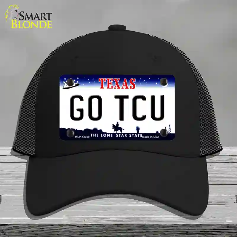 Go TCU Novelty License Plate Hat Mesh / Black