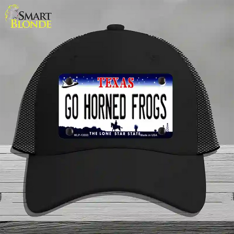 Go Horned Frogs Novelty License Plate Hat Mesh / Black