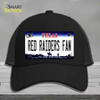 Red Raiders Fan Novelty License Plate Hat Mesh / Black