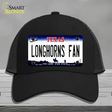 Longhorns Fan Novelty License Plate Hat Mesh / Black