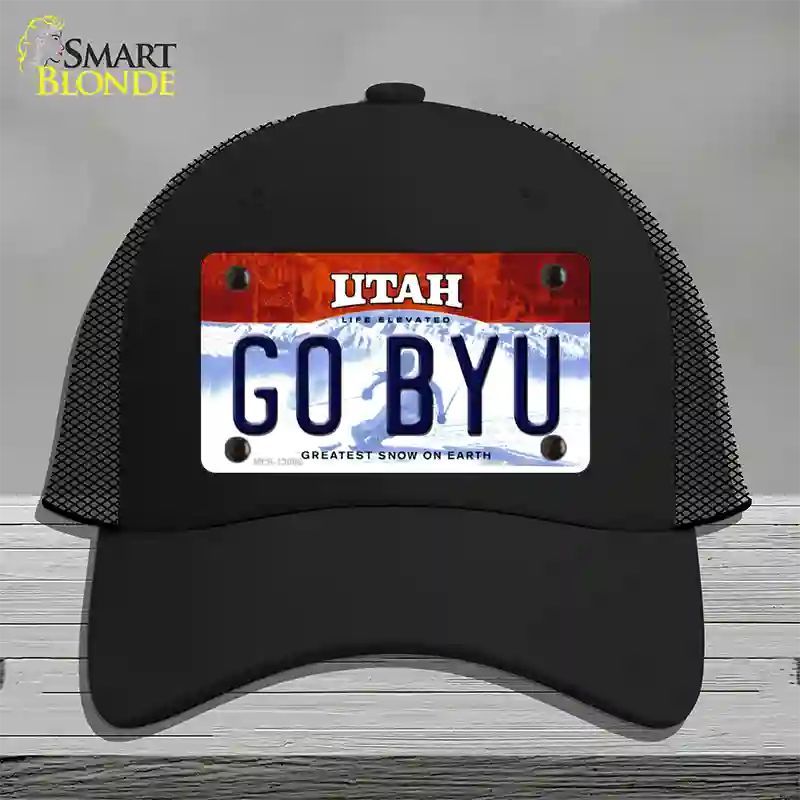 Go BYU Novelty License Plate Hat Mesh / Black