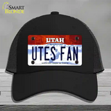 Utes Fan Novelty License Plate Hat Mesh / Black