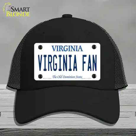 Virginia Fan Novelty License Plate Hat Mesh / Black