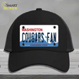 Washington Plate Cougars Fan Novelty License Plate Hat Mesh / Black