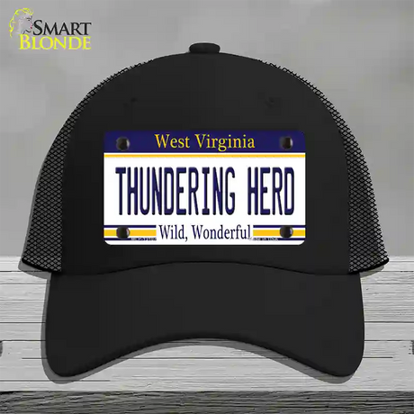 Thundering Herd Novelty License Plate Hat Mesh / Black