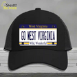 Go West Virginia Novelty License Plate Hat Mesh / Black