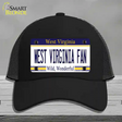 West Virginia Fan Novelty License Plate Hat Mesh / Black