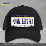 Mountaineers Fan Novelty License Plate Hat Mesh / Black