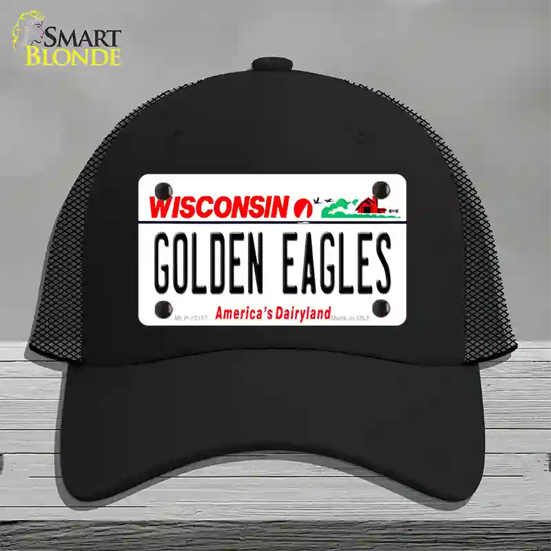 Golden Eagles Novelty License Plate Hat Mesh / Black