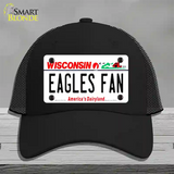 Eagles Fan Wisconsin Novelty License Plate Hat Mesh / Black