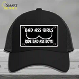 Bad Ass Girls Novelty License Plate Hat Mesh / Black