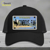 Cowboys Fan Wyoming Novelty License Plate Hat Mesh / Black