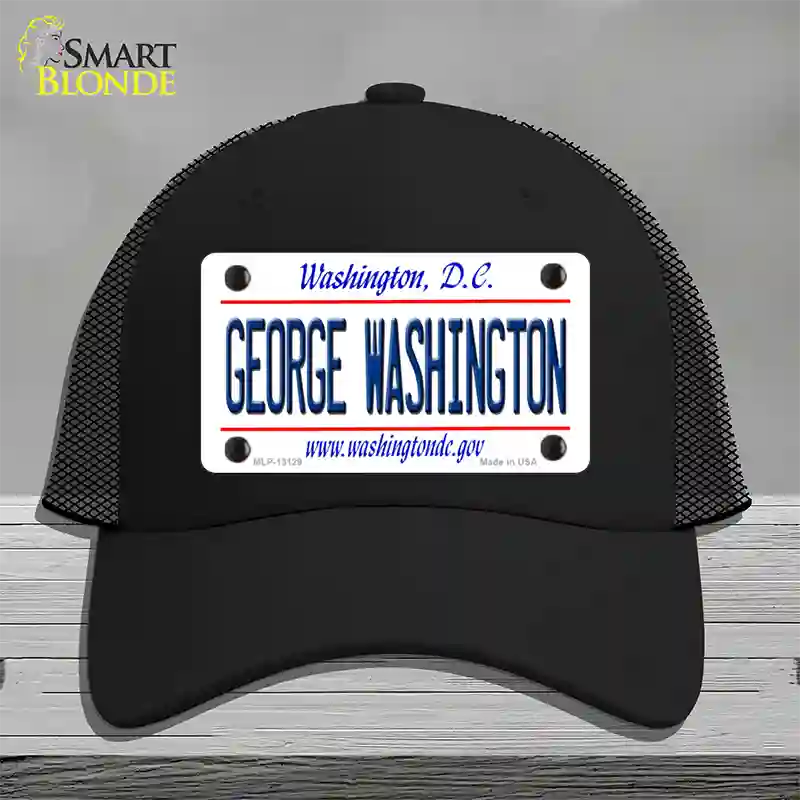 George Washington Novelty License Plate Hat Mesh / Black