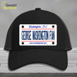 George Washington Fan Novelty License Plate Hat Mesh / Black