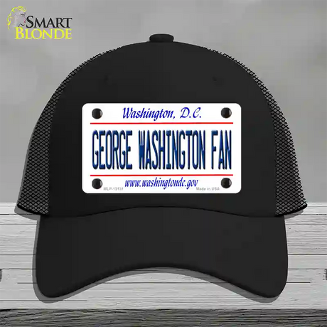 George Washington Fan Novelty License Plate Hat Mesh / Black