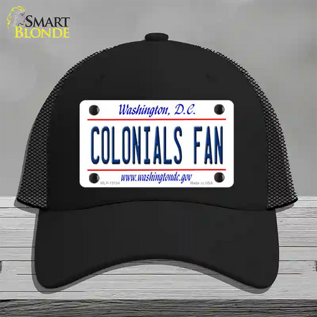 Colonials Fan Novelty License Plate Hat Mesh / Black