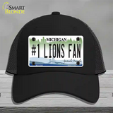 Number 1 Lions Fan Novelty License Plate Hat Tag Mesh / Black