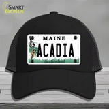 Acadia Maine Novelty License Plate Hat Mesh / Black