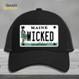 Wicked Maine Novelty License Plate Hat Mesh / Black