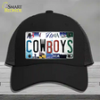 Cowboys Strip Art Novelty License Plate Hat Tag Mesh / Black