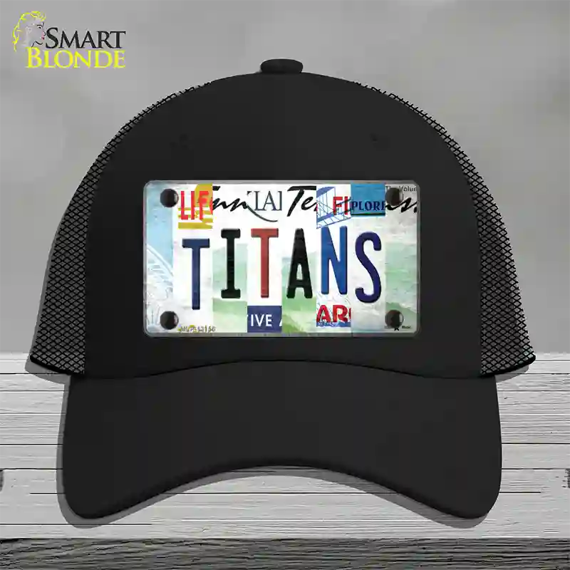 Titans Strip Art Novelty License Plate Hat Tag Mesh / Black