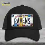 Ravens Strip Art Novelty License Plate Hat Tag Mesh / Black