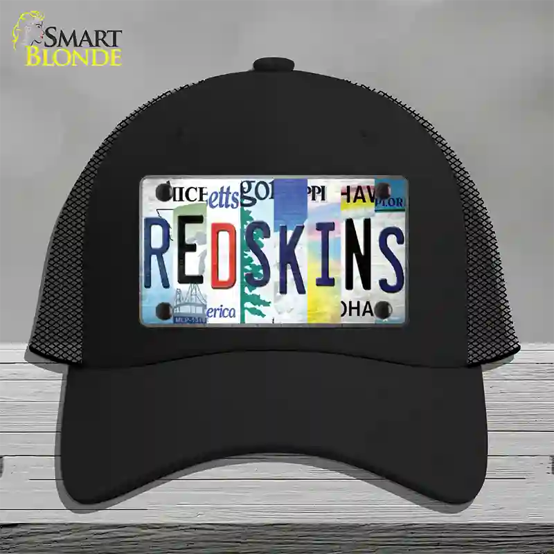 Redskins Strip Art Novelty License Plate Hat Tag Mesh / Black