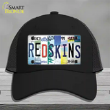 Redskins Strip Art Novelty License Plate Hat Tag Mesh / Black