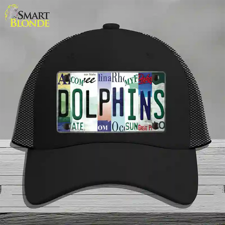 Dolphins Strip Art Novelty License Plate Hat Tag Mesh / Black