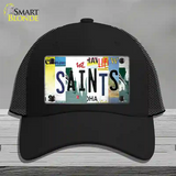 Saints Strip Art Novelty License Plate Hat Tag Mesh / Black