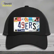 49ers Strip Art Novelty License Plate Hat Tag Mesh / Black