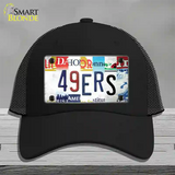 49ers Strip Art Novelty License Plate Hat Tag Mesh / Black