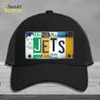 Jets Strip Art Novelty License Plate Hat Tag Mesh / Black